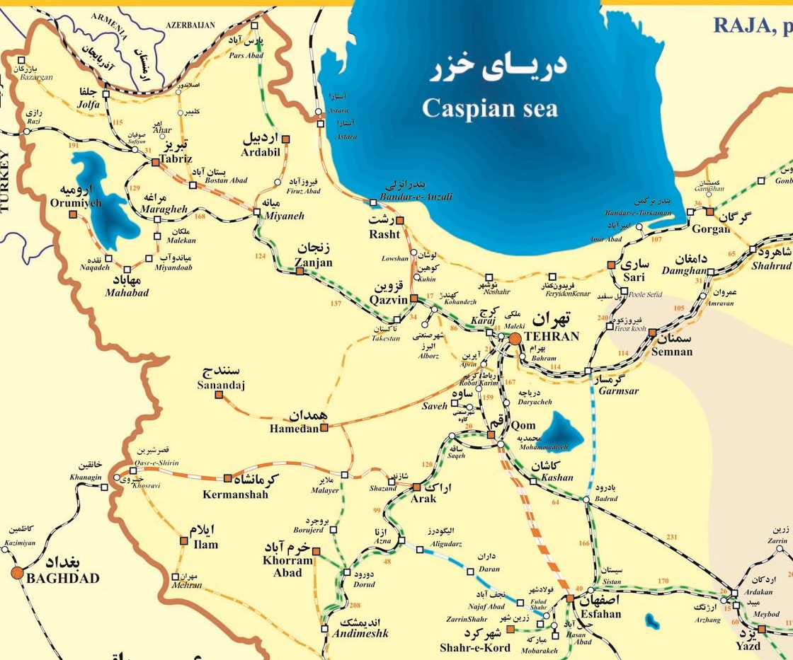 طرح های مورد مطالعه خط های راه آهن ایران